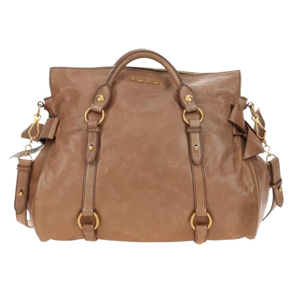 Miu Miu Matelasse Handbag Beige